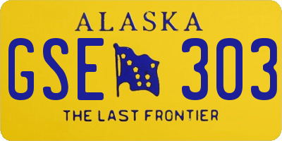 AK license plate GSE303