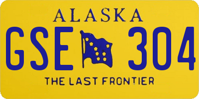 AK license plate GSE304