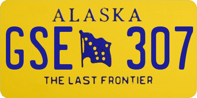 AK license plate GSE307