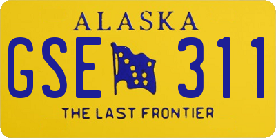 AK license plate GSE311
