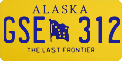 AK license plate GSE312