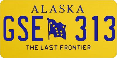 AK license plate GSE313