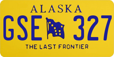 AK license plate GSE327