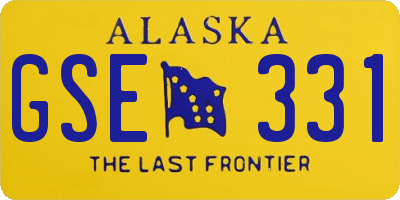 AK license plate GSE331
