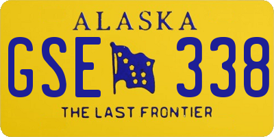 AK license plate GSE338