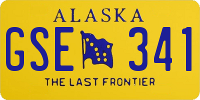 AK license plate GSE341