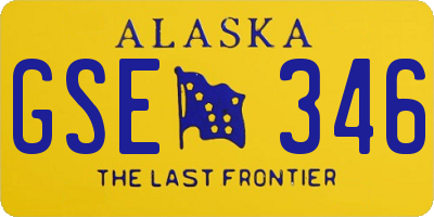 AK license plate GSE346