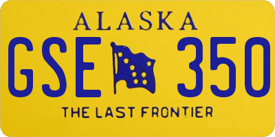 AK license plate GSE350