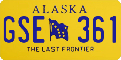 AK license plate GSE361
