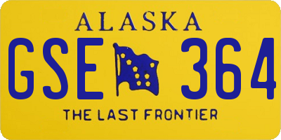 AK license plate GSE364