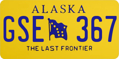 AK license plate GSE367
