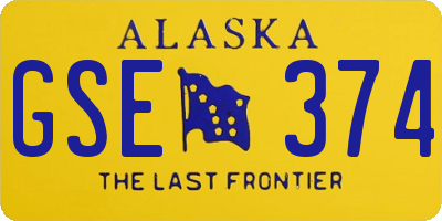 AK license plate GSE374