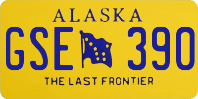 AK license plate GSE390