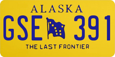 AK license plate GSE391
