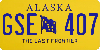 AK license plate GSE407