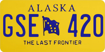 AK license plate GSE420