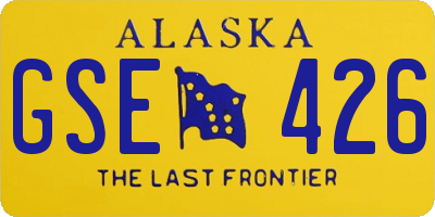 AK license plate GSE426