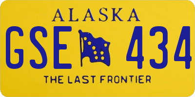 AK license plate GSE434