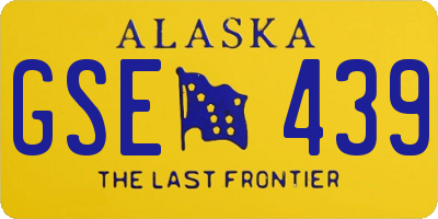 AK license plate GSE439