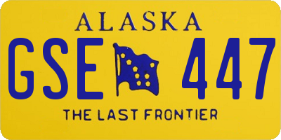 AK license plate GSE447