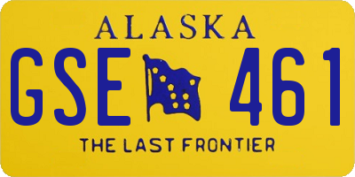 AK license plate GSE461
