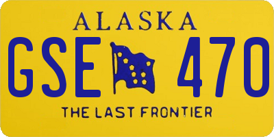 AK license plate GSE470