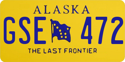 AK license plate GSE472