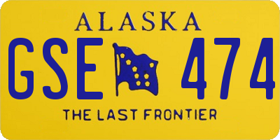 AK license plate GSE474