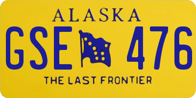 AK license plate GSE476