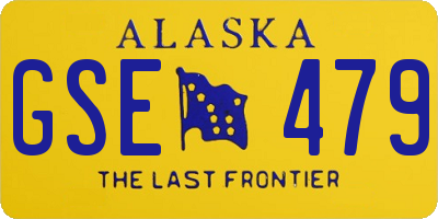 AK license plate GSE479