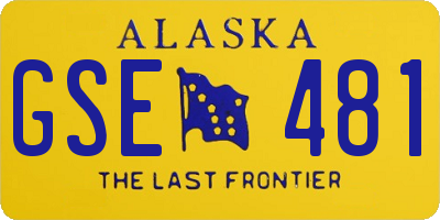 AK license plate GSE481
