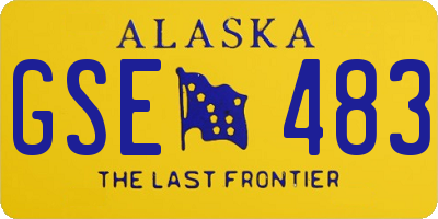 AK license plate GSE483