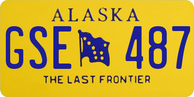 AK license plate GSE487
