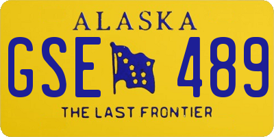 AK license plate GSE489