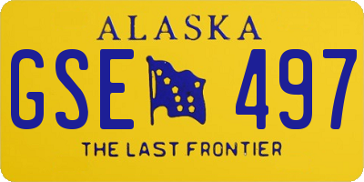 AK license plate GSE497