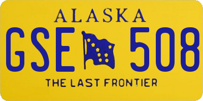 AK license plate GSE508