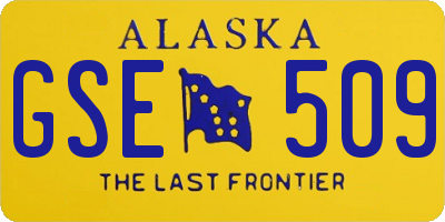 AK license plate GSE509