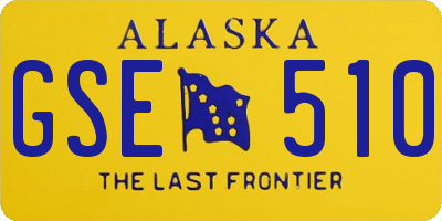 AK license plate GSE510
