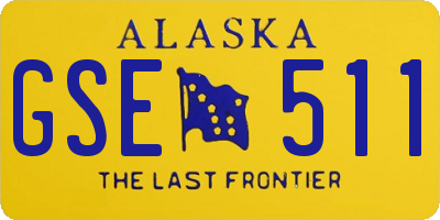 AK license plate GSE511