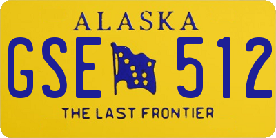 AK license plate GSE512