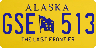 AK license plate GSE513