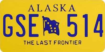 AK license plate GSE514