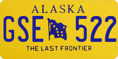 AK license plate GSE522