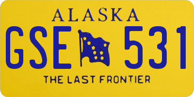 AK license plate GSE531