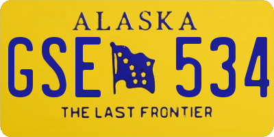 AK license plate GSE534