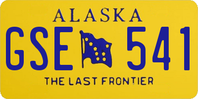 AK license plate GSE541