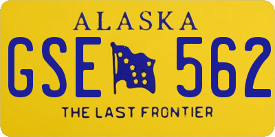 AK license plate GSE562