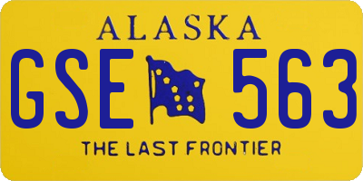 AK license plate GSE563