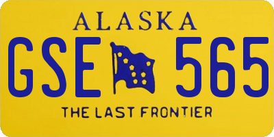 AK license plate GSE565