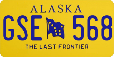 AK license plate GSE568